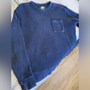 Roots Waffle Dark Blue Crewneck Sweater